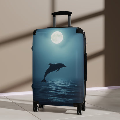 Ocean-Inspired Dolphin Carry-On Suitcase - Perfect Travel Companion for Beach Lovers