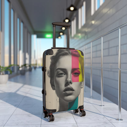 Chic Graphic Suitcase – Stylish Travel Luggage for Trendsetters