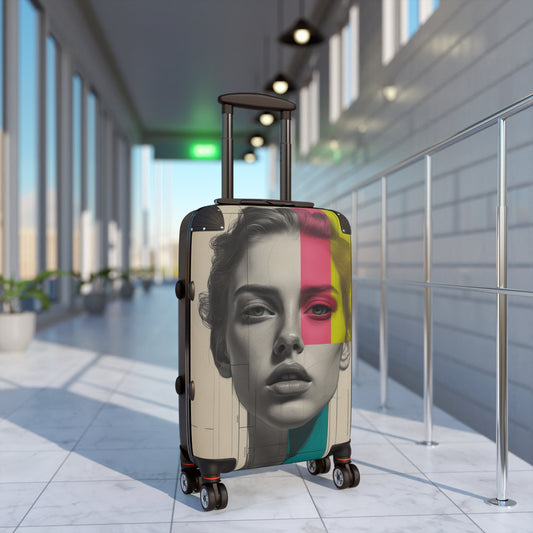Chic Graphic Suitcase – Stylish Travel Luggage for Trendsetters