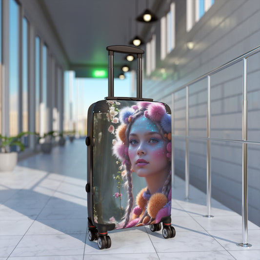 Whimsical Floral Suitcase - Stylish Travel Gear for Adventurers