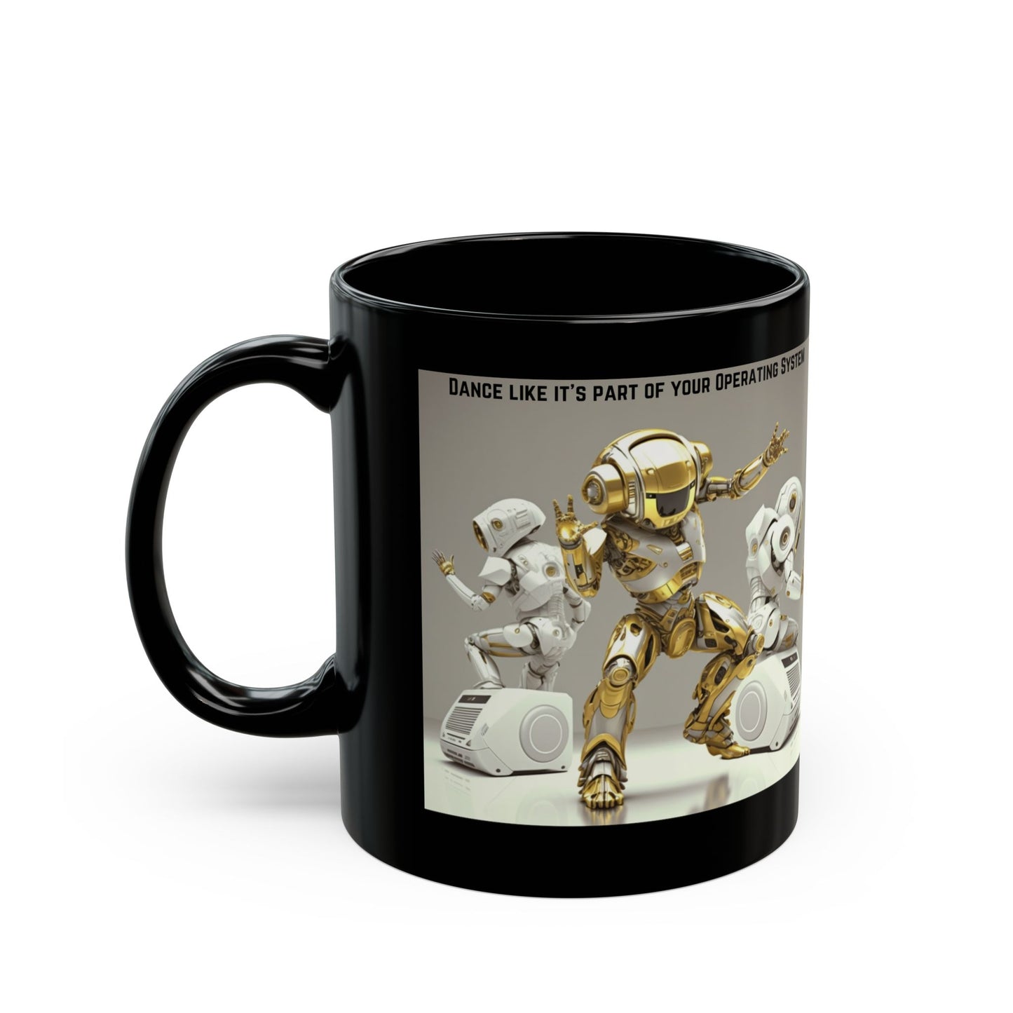 Dancing Robot Mug | Party Gift | Rave | Techno | House Music | Hip Hop | Fun | Coffee | HD Graphics | Mug 11oz. | Cool | Tea | Hot Chocolate