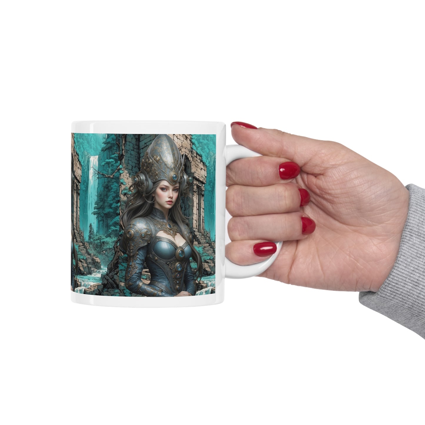 Warrior Princess | HD Graphic | Fantasy | Anime | Coffee | Tea | Hot Chocolate | 11oz | White Mug