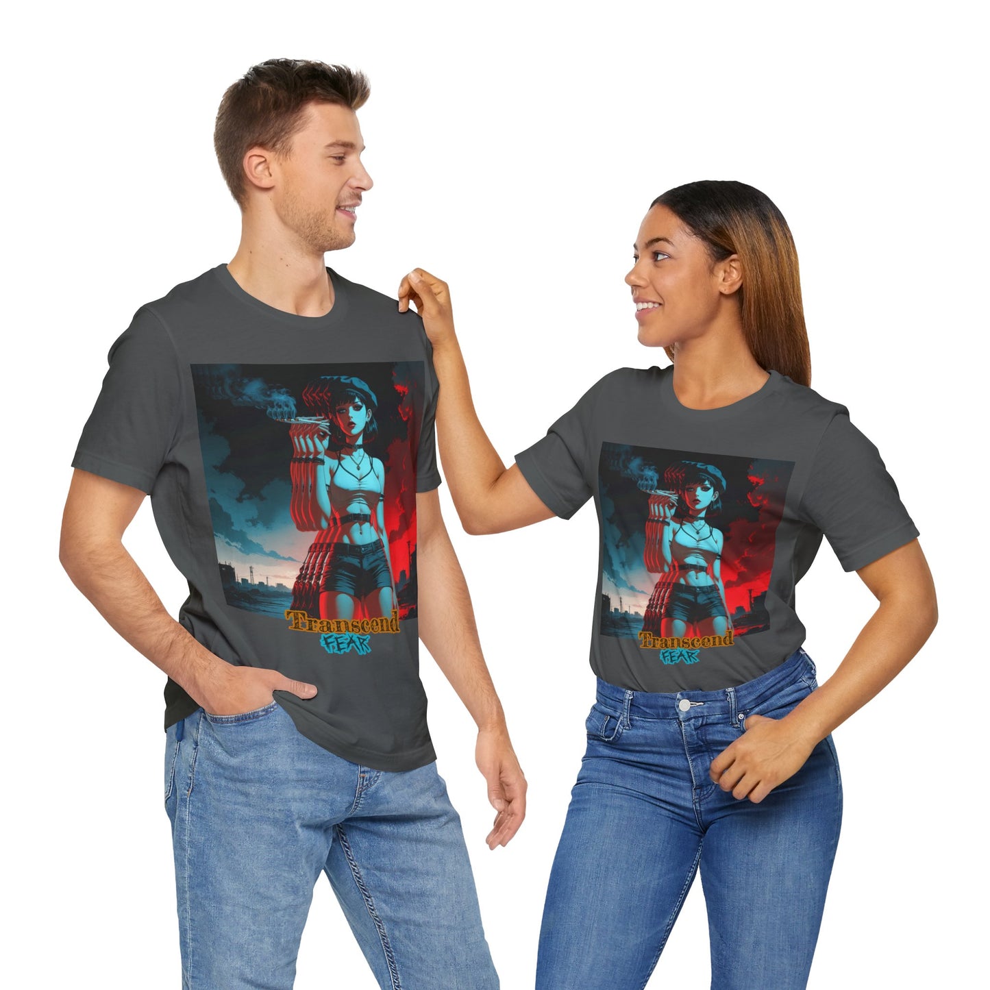 Transcend Fear Graphic Tee - Unisex Jersey Short Sleeve T-Shirt