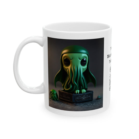 Cthulhu Pop Mug | H.P Lovecraft | The Book | Geek Gift | Fantasy Character | Sci Fi Lovers | Cute | Coffee |  Tea |  Hot Chocolate | 11oz