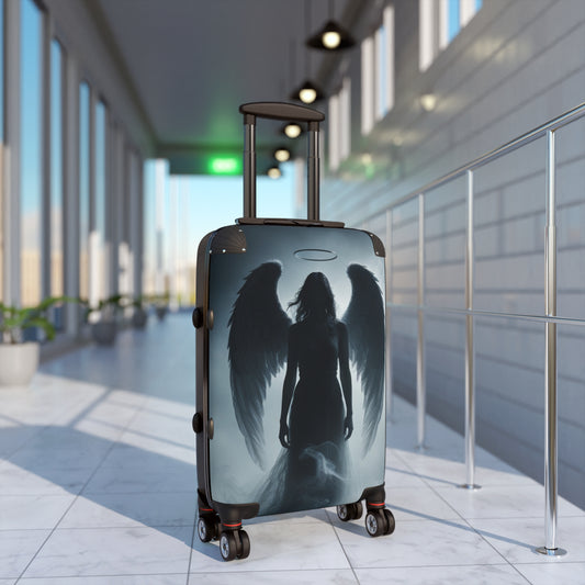 Angel Wings Design Carry-On Suitcase | Stylish Travel Luggage for Adventurers