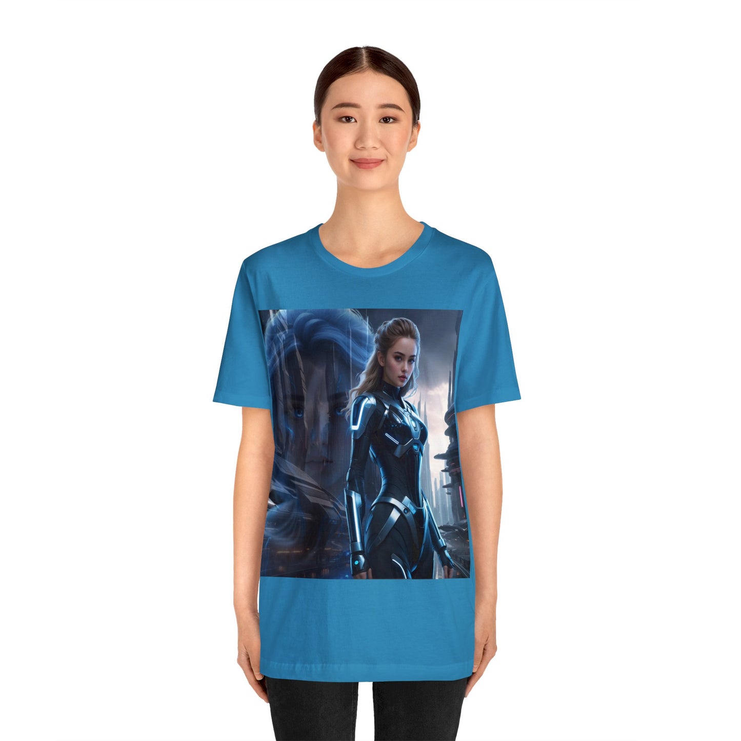 The Allure of Tomorrow | HD Graphic | Sci-Fi | Fantasy Girl | Tech Glam | Digital Beauty | Unisex | Men's | Women's | Tee | T-Shirt