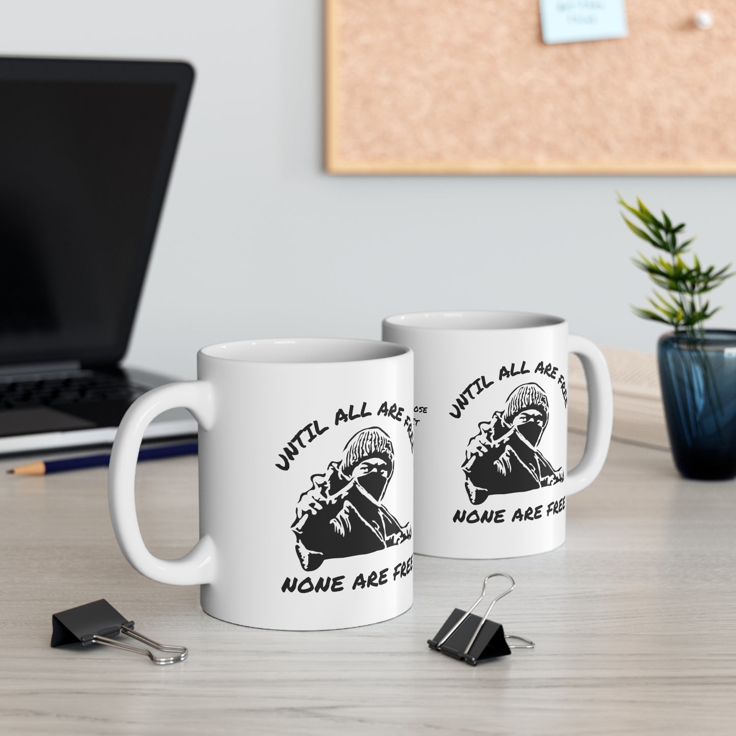 Solidari-Tee | Liberation | Statement Tee | Slingshot | Until All Are Free None Are Free | Freedom | Unity | Coffee | Tea | Hot Chocolate | Ceramic Mug | 11oz