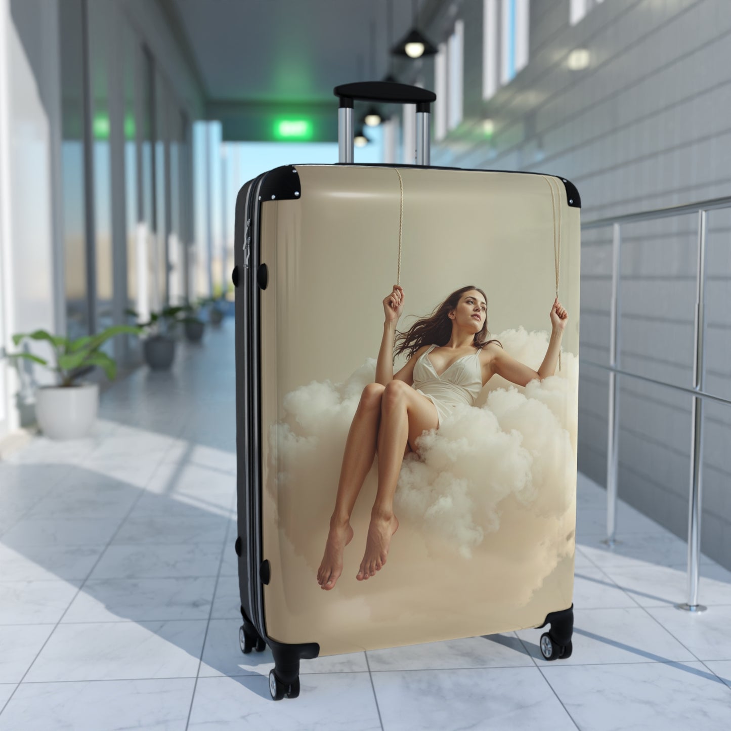 Dreamy Cloud Swing Suitcase - Travel in Style with Whimsical Design