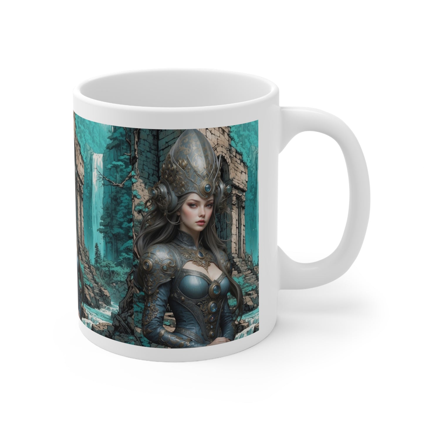 Warrior Princess | HD Graphic | Fantasy | Anime | Coffee | Tea | Hot Chocolate | 11oz | White Mug