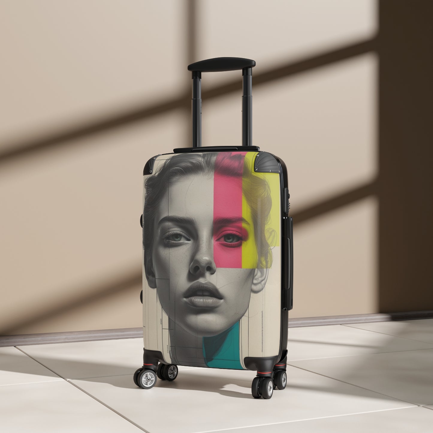 Chic Graphic Suitcase – Stylish Travel Luggage for Trendsetters