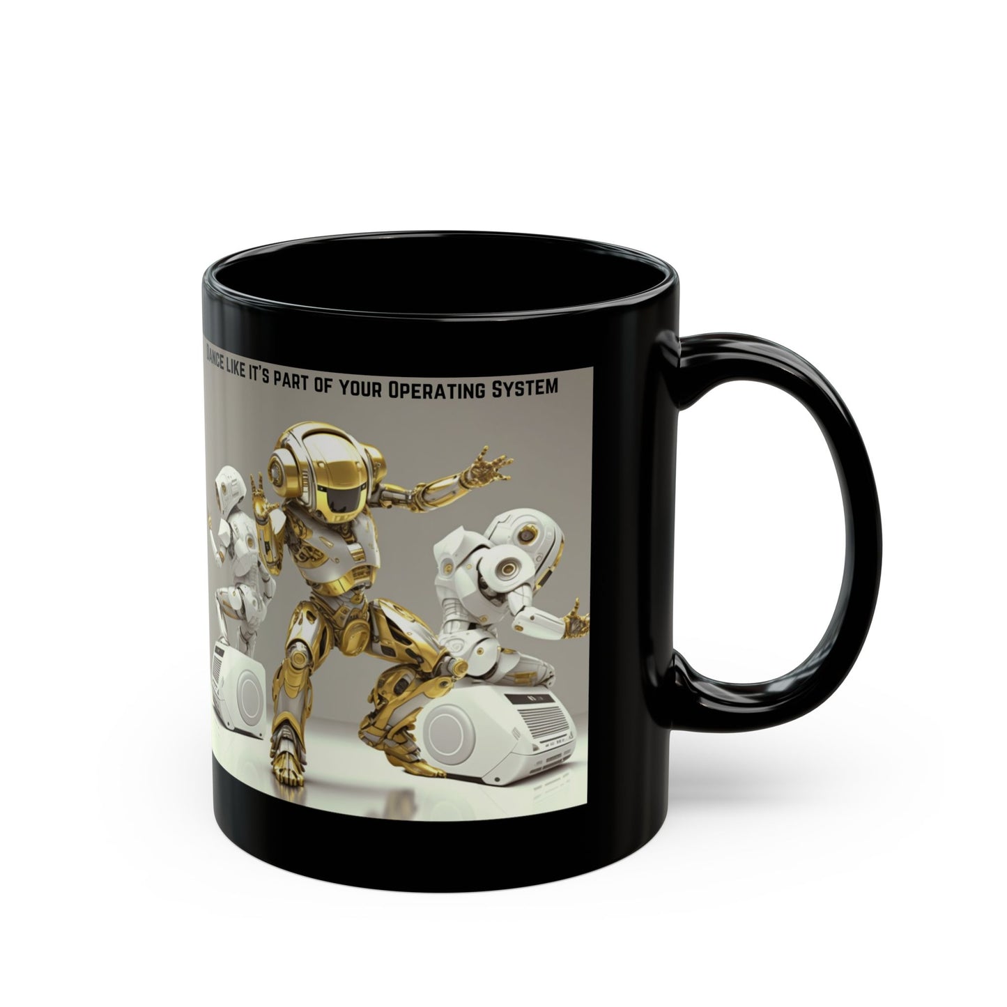 Dancing Robot Mug | Party Gift | Rave | Techno | House Music | Hip Hop | Fun | Coffee | HD Graphics | Mug 11oz. | Cool | Tea | Hot Chocolate