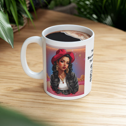 La Niña Dulce | HD Graphic | Latina | Fashionista | Coffee | Tea | Hot Chocolate | 11oz | White Mug