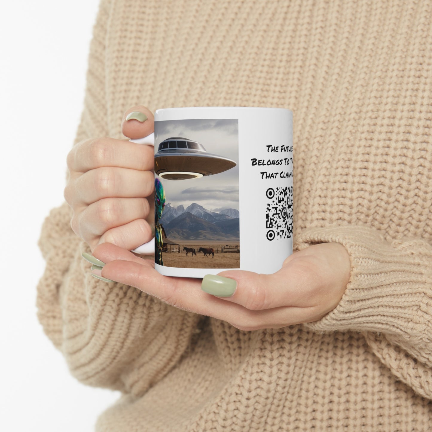 Believe! | HD Graphic | Alien | UFO | Close Encounter Of The First Kind | Spaceship | Coffee | Tea | Hot Chocolate | 11oz | White Mug