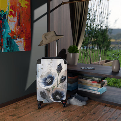 Floral Travel Suitcase - Elegant Carry-On for Stylish Journeys