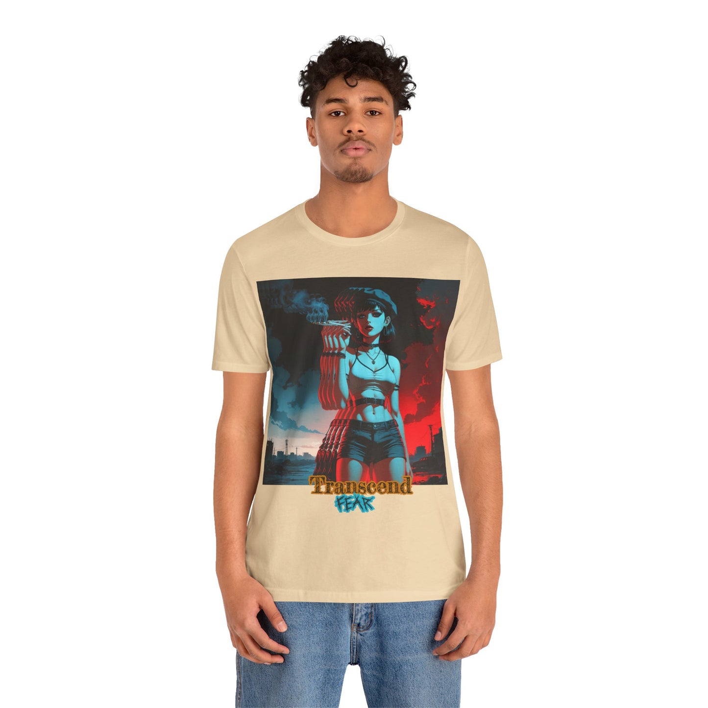 Transcend Fear Graphic Tee - Unisex Jersey Short Sleeve T-Shirt