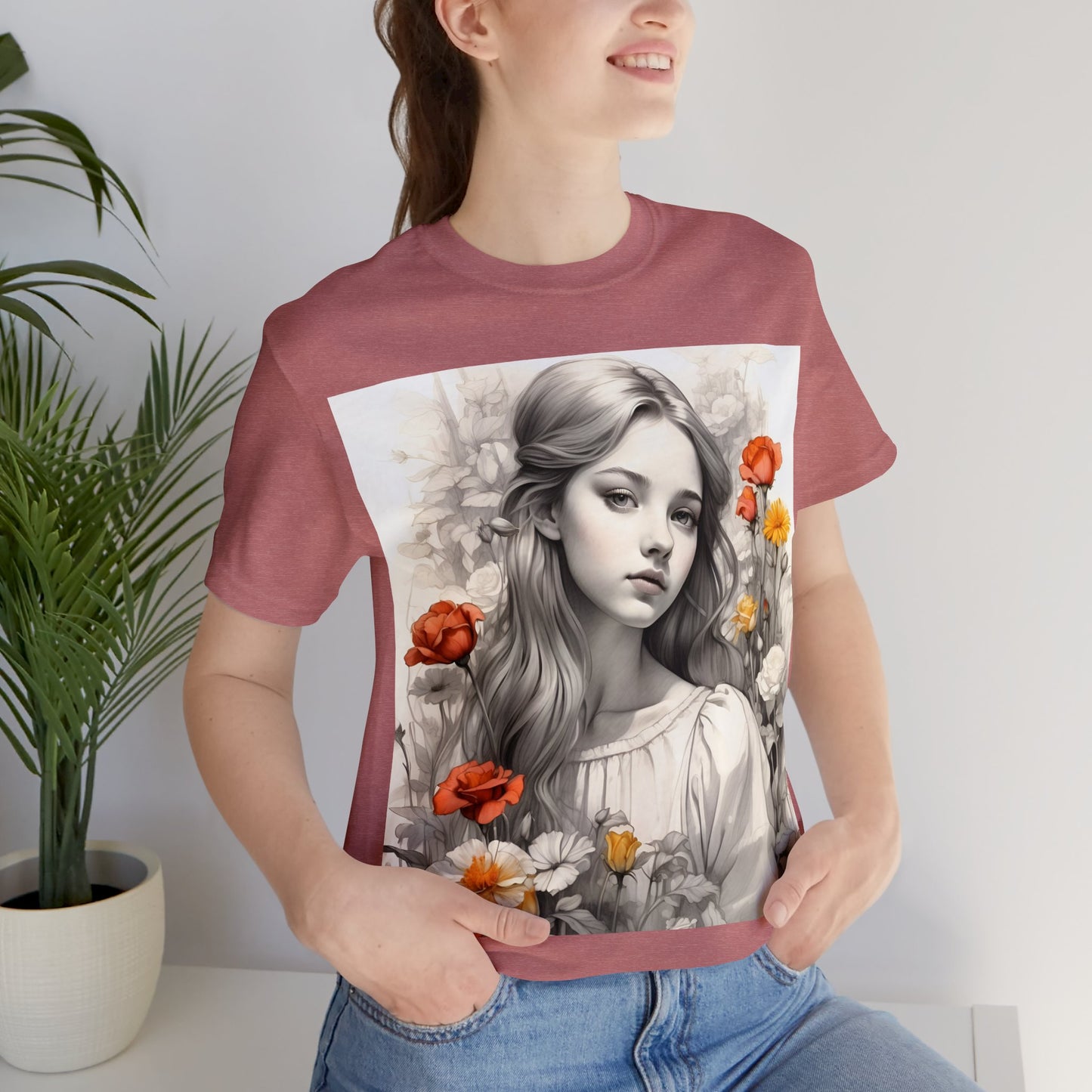 Flower Girl | Dainty | Coquette | Cottagecore | HD Graphic | Quaint | Wholesome | Wildflowers | Unisex | Men's | Women's | Tee | T-Shirt