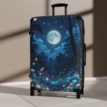 Moonlit Forest Suitcase - Stylish Travel Luggage with Dreamy Design