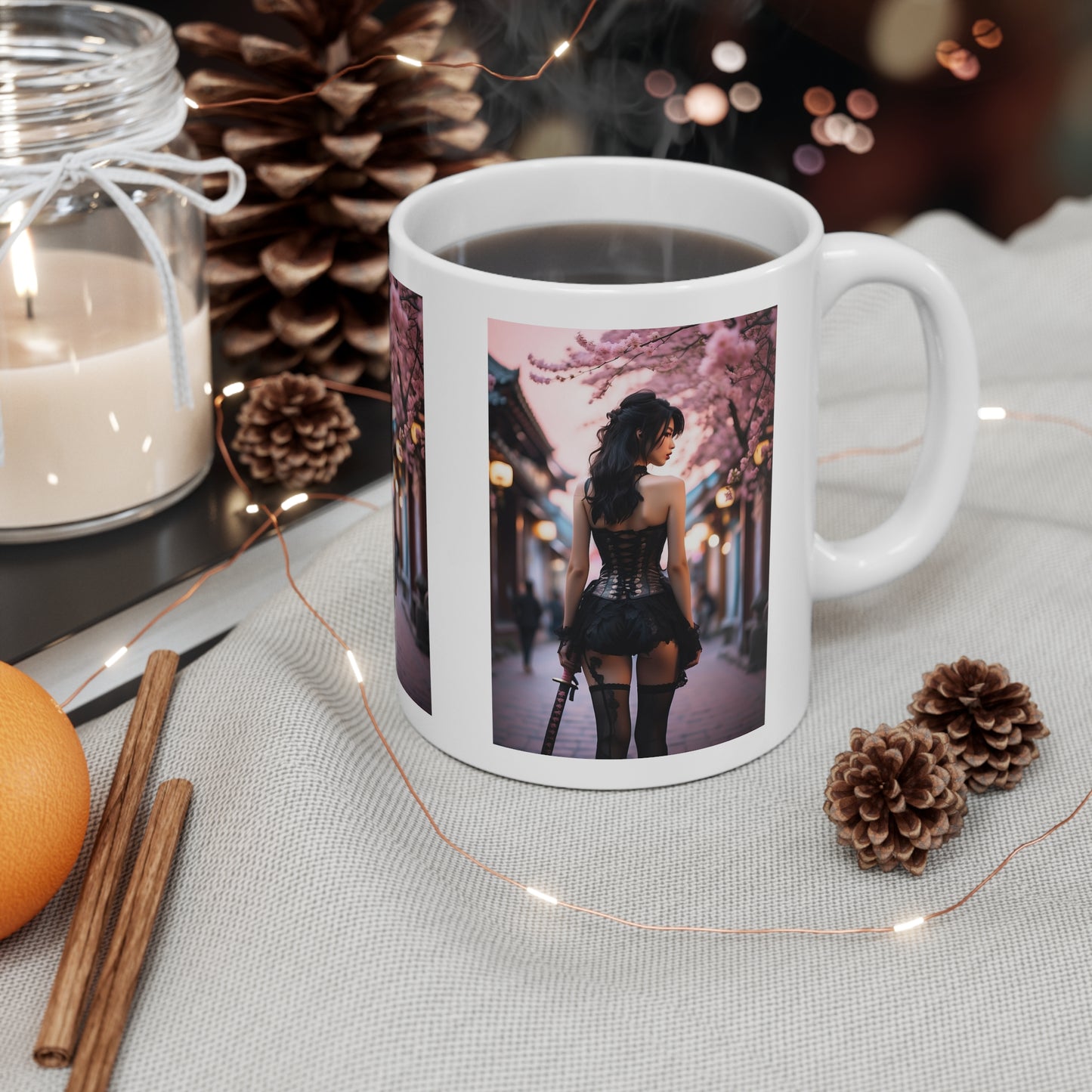 Onna-Bugeisha | Photorealistic | HD Graphic | Female Samurai | Girl Power | Coffee | Tea | Hot Chocolate | 11oz | White Mug