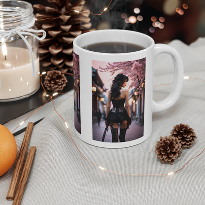Onna-Bugeisha | Photorealistic | HD Graphic | Female Samurai | Girl Power | Coffee | Tea | Hot Chocolate | 11oz | White Mug