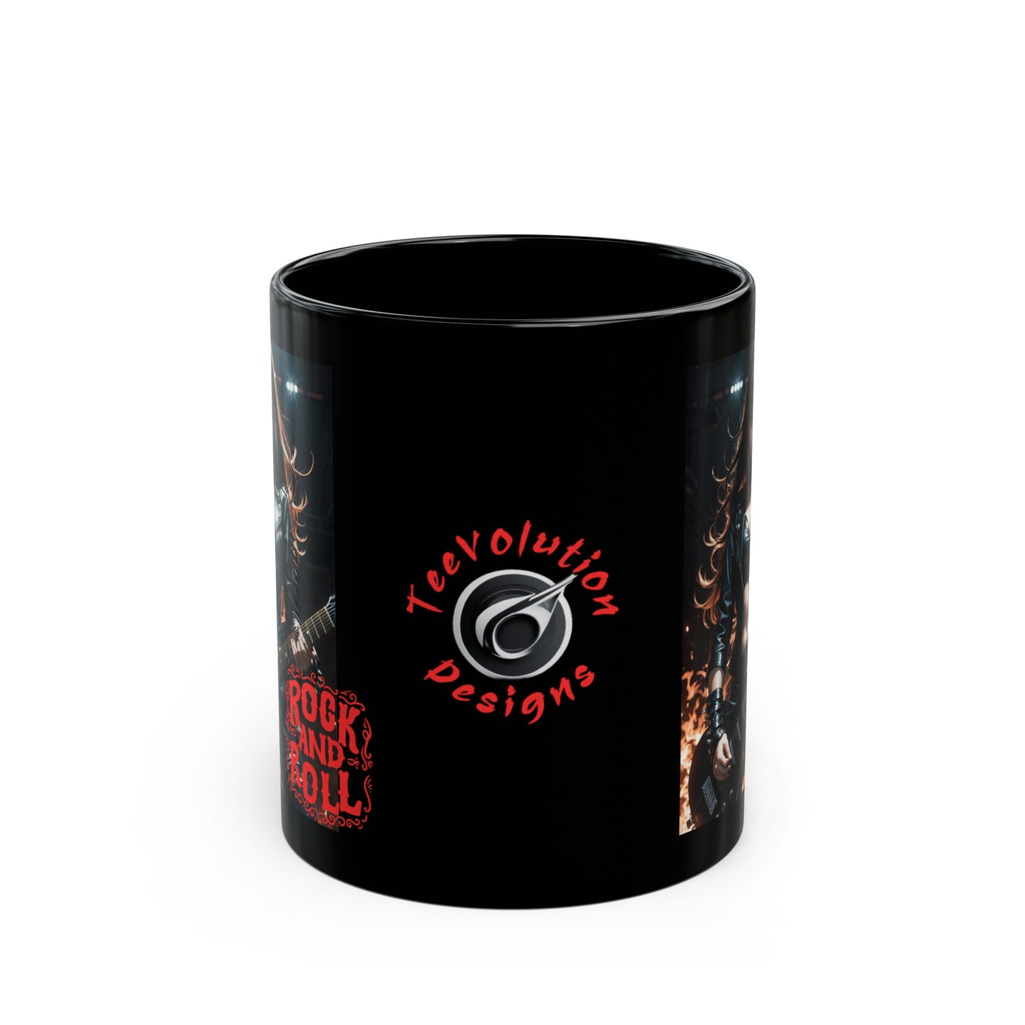 Rock Chic | Heavy Metal | Rock Music | Girl Rocker | HD Graphic | Coffee | Tea | Hot Chocolate | 11oz | Black Mug