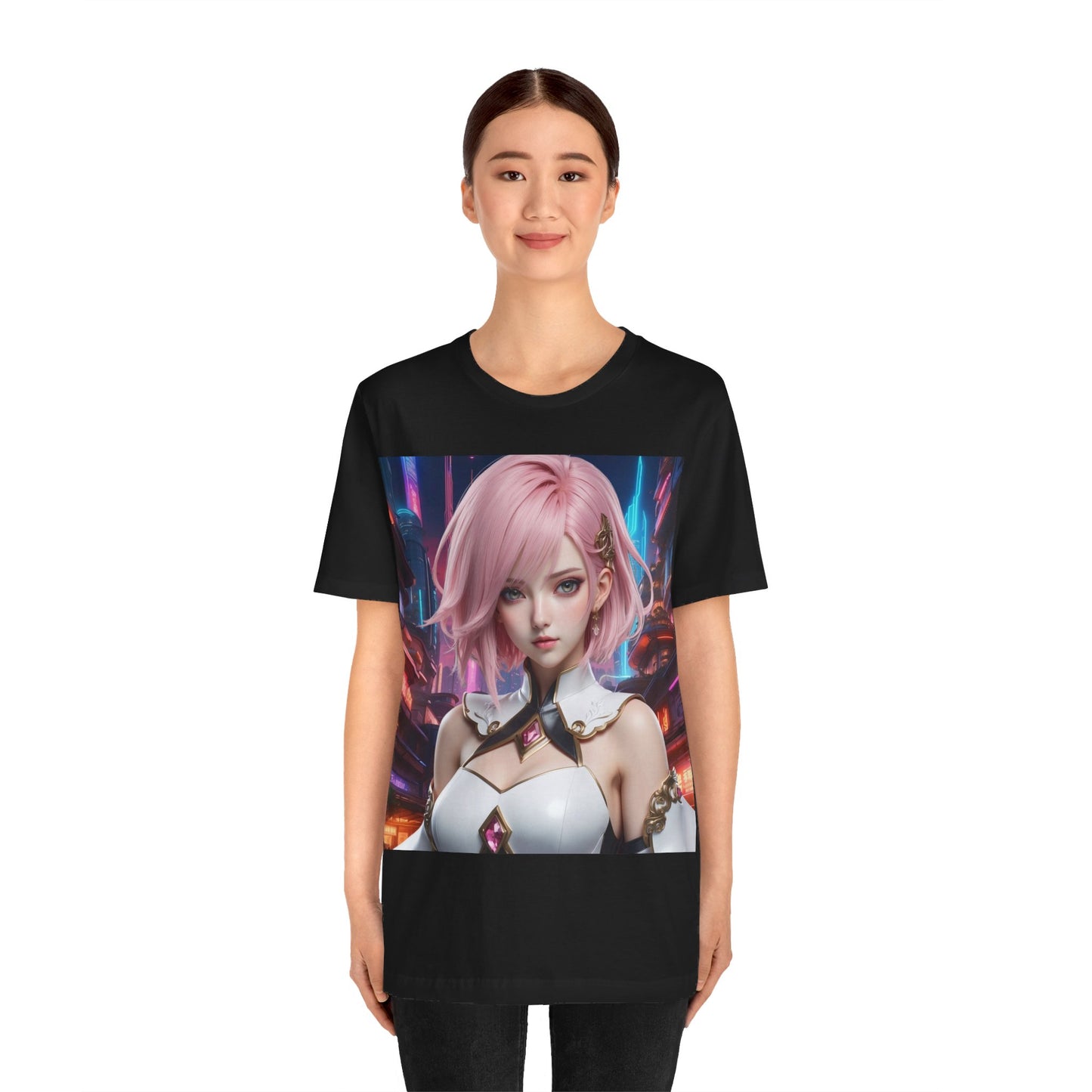 Kawaii Desu | Cute | Anime | CGI | Gamer | Fantasy Girl | Geek Gift | HD Graphics | Weeb | Waifu | Unisex | Men's | Women's| Tee | T-Shirt