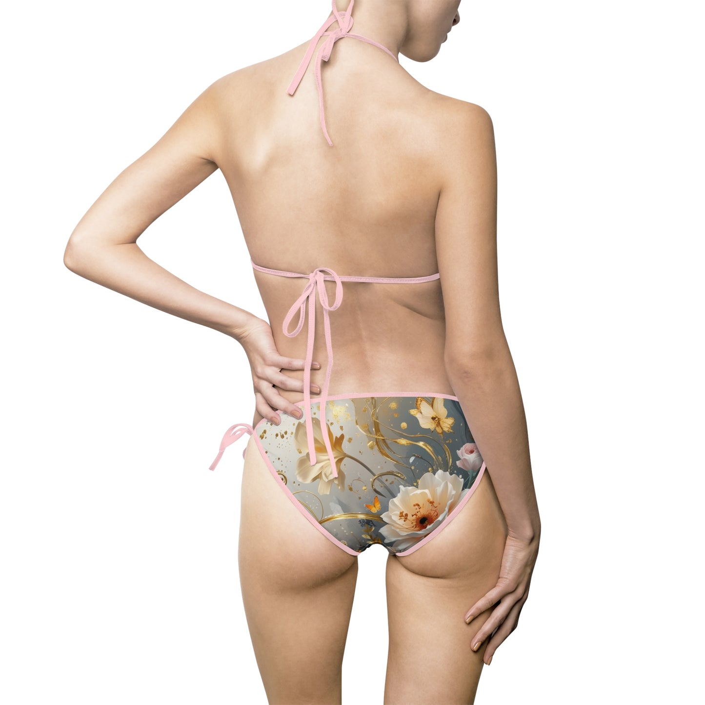 Floral Print Women's Bikini Swimsuit - Perfect for Beach Vacations and Pool Parties