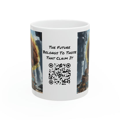 Afro-Future | HD Graphic | Sci-Fi | Black Character | Warrior | Coffee | Tea | Hot Chocolate | Ceramic Mug | 11oz