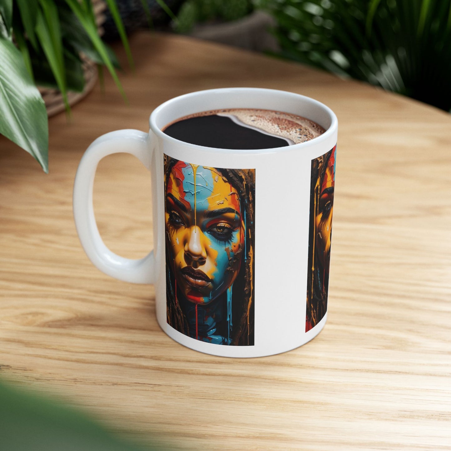 Filthy Beauty | Black Hippie | Abstract | Colorful | Trendy | Artwork | Coffee | Tea | Hot Chocolate | 11oz | White Mug