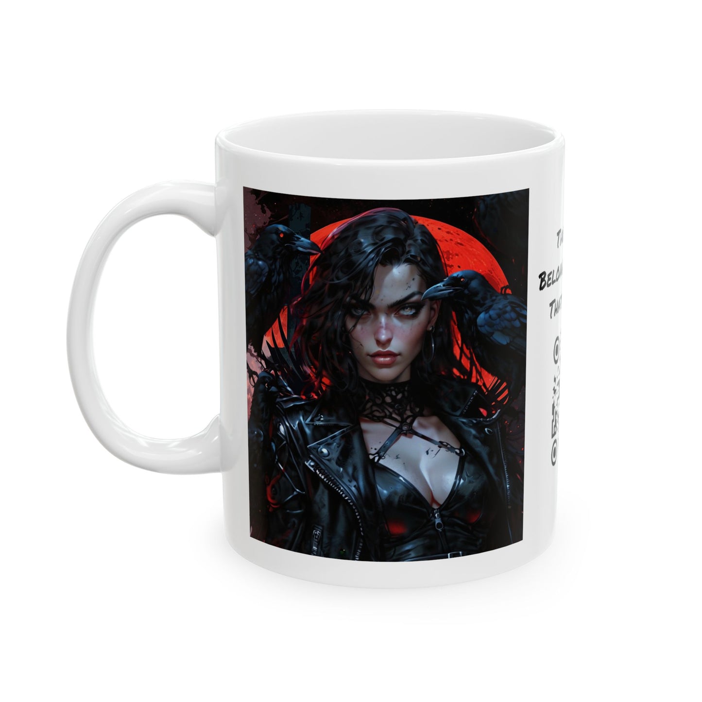 Melancholy | HD Graphic | Dark Art | A Murder Of Crows | Goth | Coffee | Tea | Hot Chocolate | Ceramic Mug | 11oz