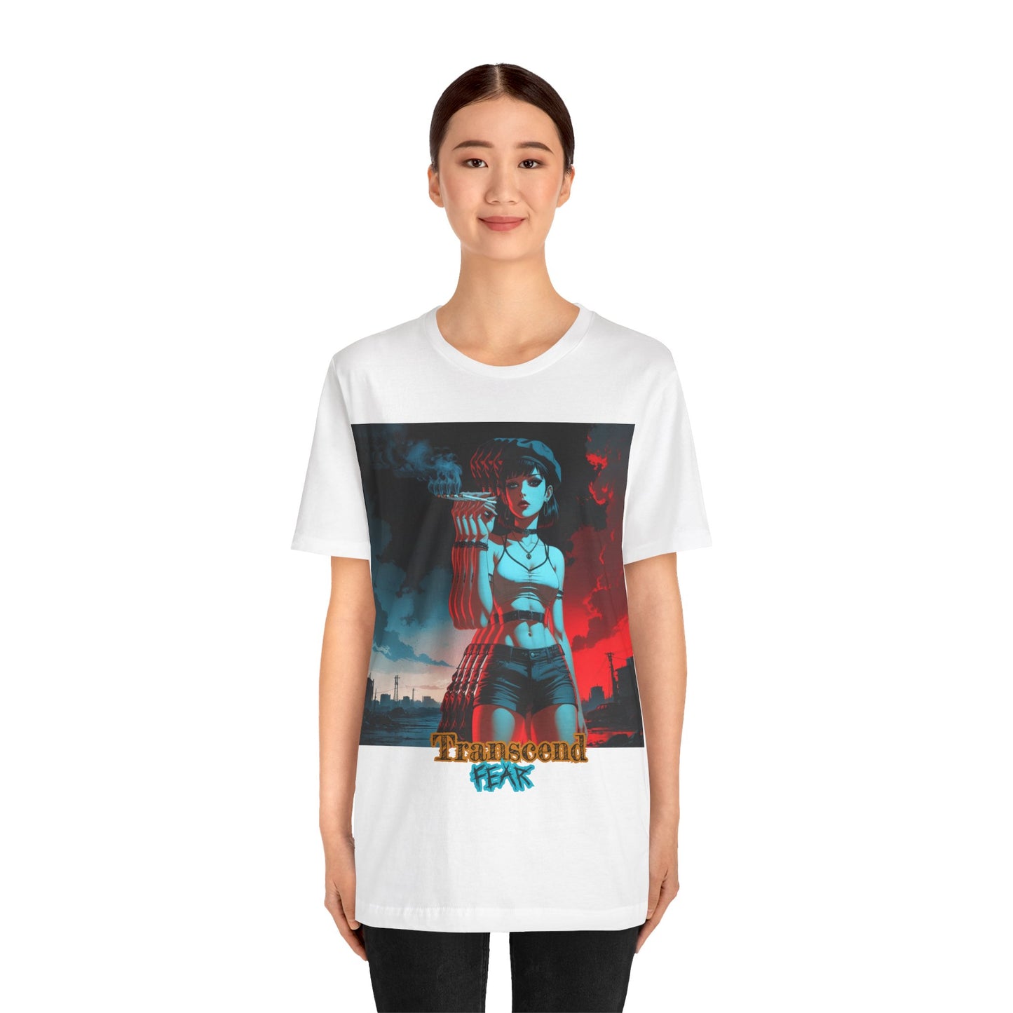 Transcend Fear Graphic Tee - Unisex Jersey Short Sleeve T-Shirt