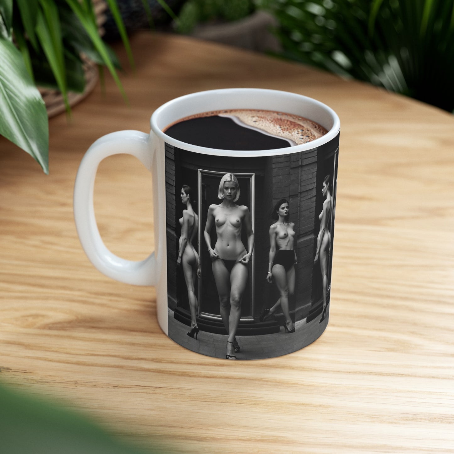 Black And White Beauties | Photorealism | Art | Nudes| Models | Fashion | HD Graphics | Coffee | Tea | Hot Chocolate | 11oz | White Mug