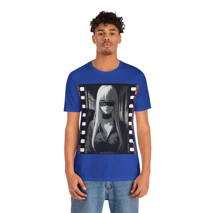 Vintage Style Unisex Jersey Tee with Edgy Filmstrip Design