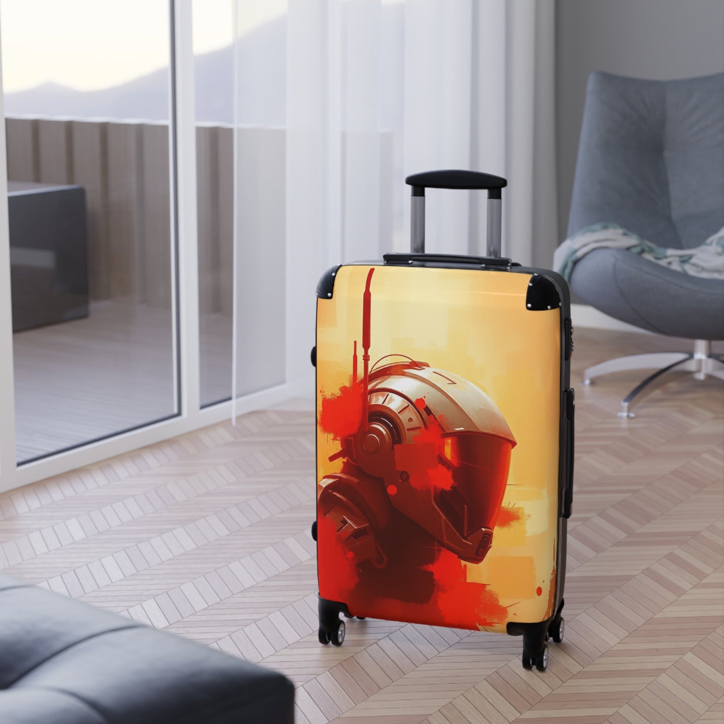 Futuristic Travel Suitcase with Bold Design