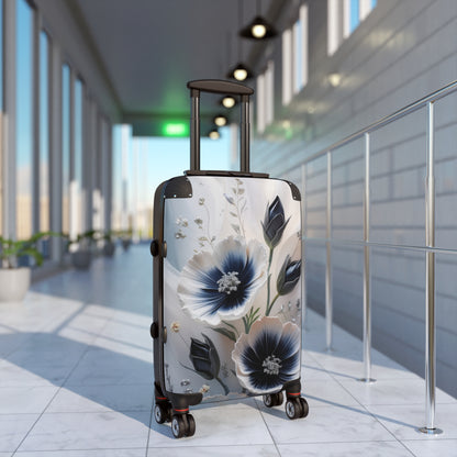 Floral Travel Suitcase - Elegant Carry-On for Stylish Journeys