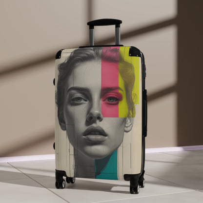 Chic Graphic Suitcase – Stylish Travel Luggage for Trendsetters