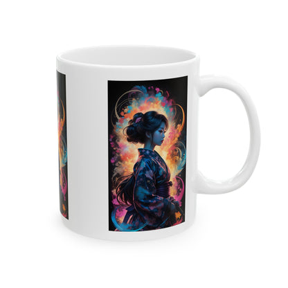 Gangster Geisha | Anime | HD Graphic | Trendy | Artwork | Coffee | Tea | Hot Chocolate | 11oz | White Mug