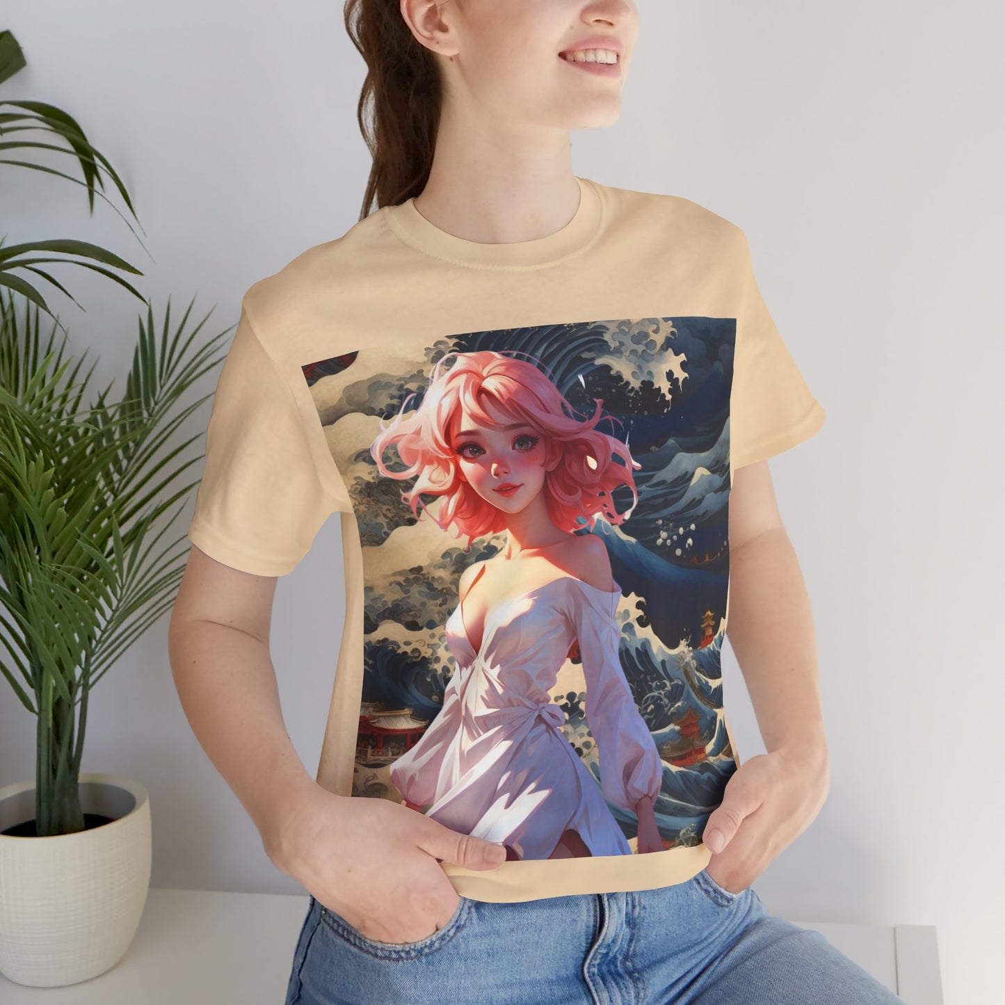 Waves of Beauty | HD Graphic | Pretty Girl | Japanese Art | Men's | Women's | Tee | T-Shirt