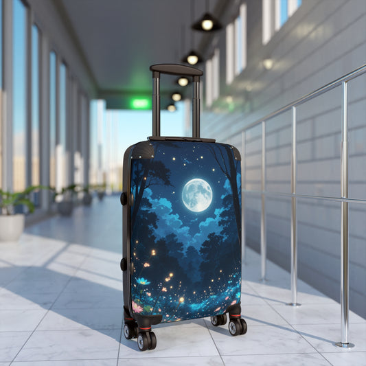 Moonlit Forest Suitcase - Stylish Travel Luggage with Dreamy Design