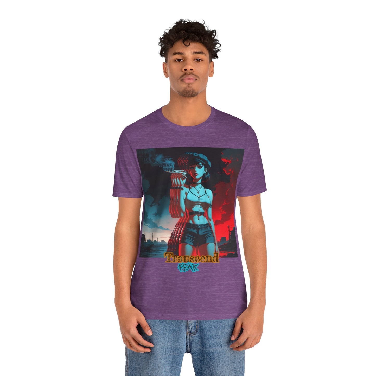 Transcend Fear Graphic Tee - Unisex Jersey Short Sleeve T-Shirt