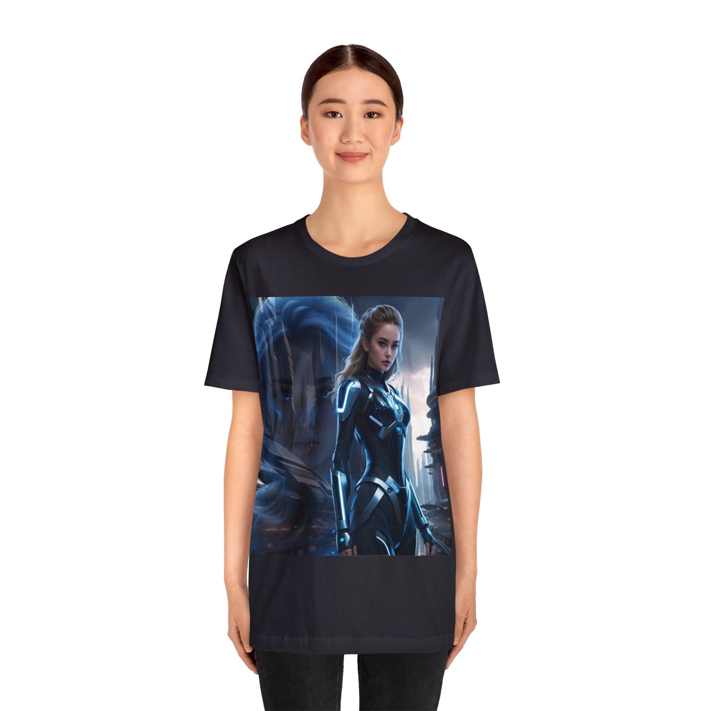 The Allure of Tomorrow | HD Graphic | Sci-Fi | Fantasy Girl | Tech Glam | Digital Beauty | Unisex | Men's | Women's | Tee | T-Shirt