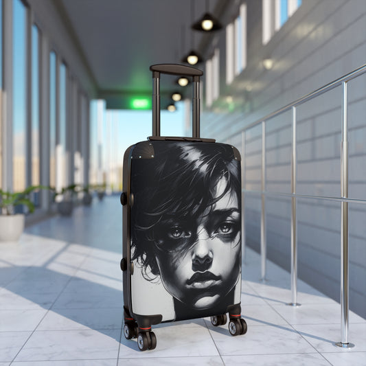 Stylish Art Carry-On Suitcase with Artistic Design