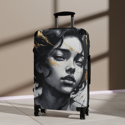 Artistic Carry-On Suitcase with Elegant Design
