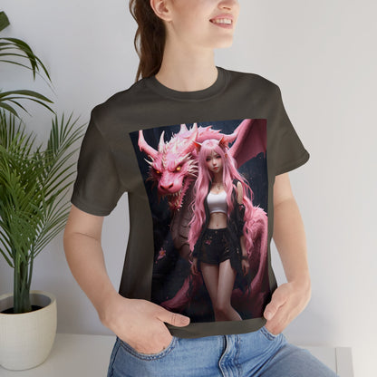 Dragon Lady | Fantasy | Anime | Gamer | HD Graphic | Unisex | Men's | Women's | Tee | T-Shirt
