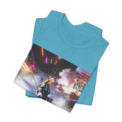 Sci‑Fi Warrior Graphic Tee — Futuristic Anime Battle Design