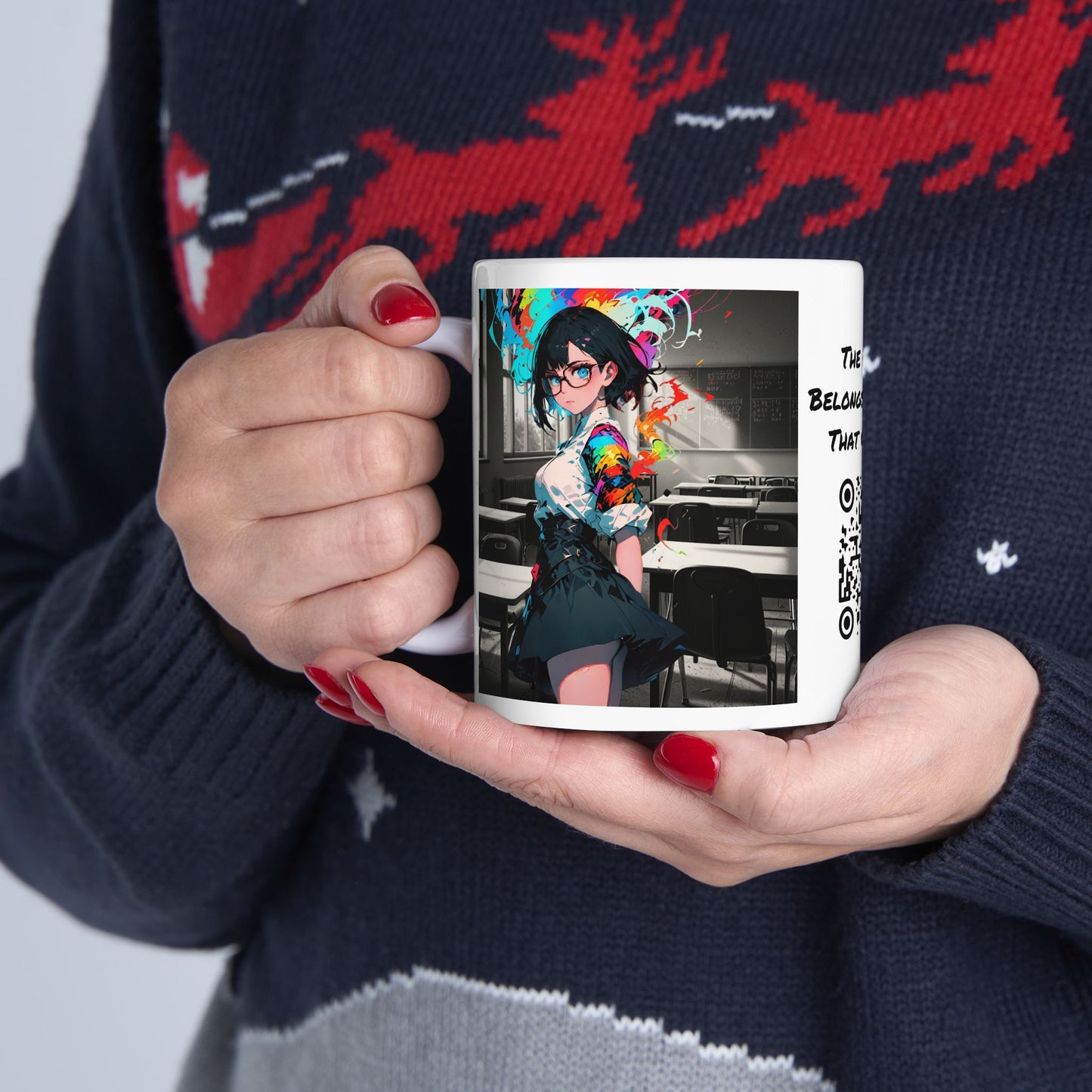 Back 2 Schoolgirl  | Anime | Mixed Medium | Coffee |  Tea |  Hot Chocolate | 11oz