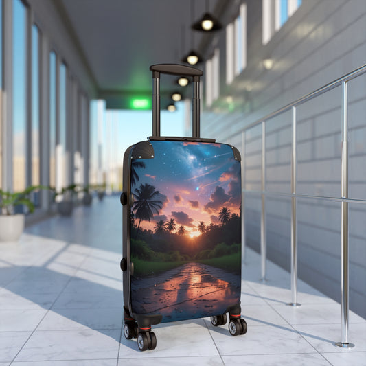 Sunset In Paradise Suitcase - Stylish Travel Luggage with Tropical Design