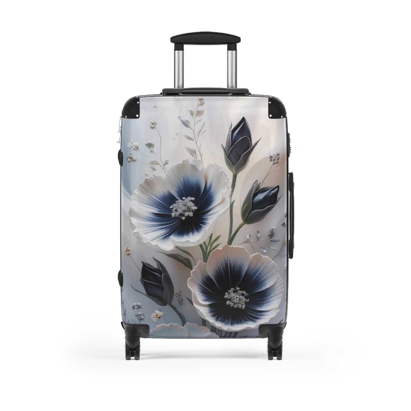 Floral Travel Suitcase - Elegant Carry-On for Stylish Journeys