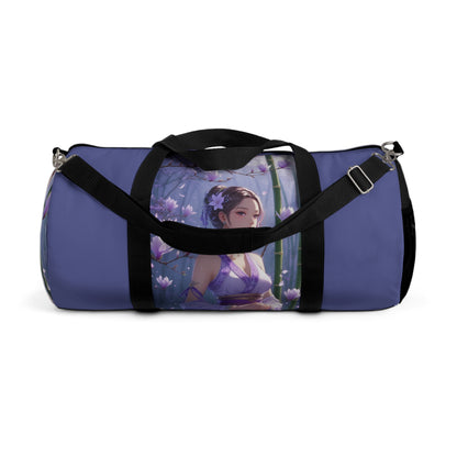 Serene Floral Duffel Bag - Elegant Travel Companion