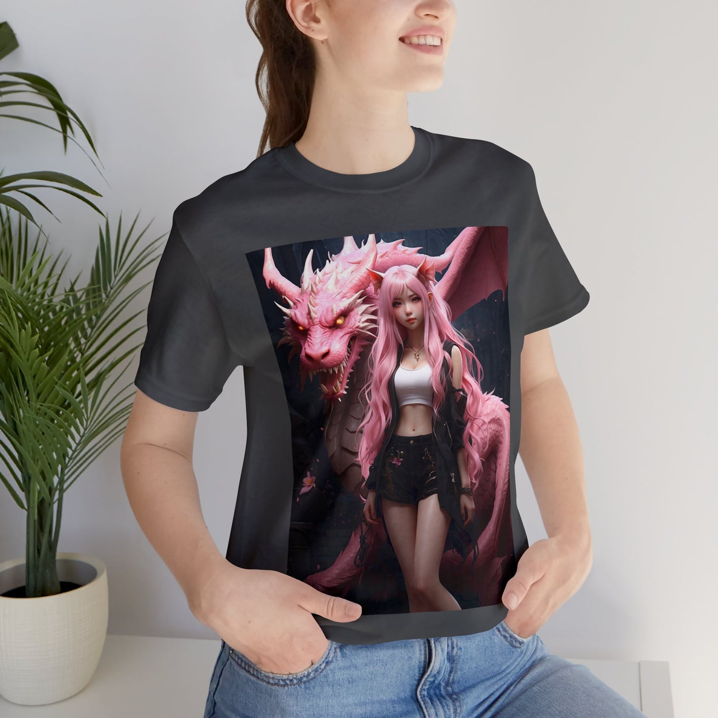 Dragon Lady | Fantasy | Anime | Gamer | HD Graphic | Unisex | Men's | Women's | Tee | T-Shirt