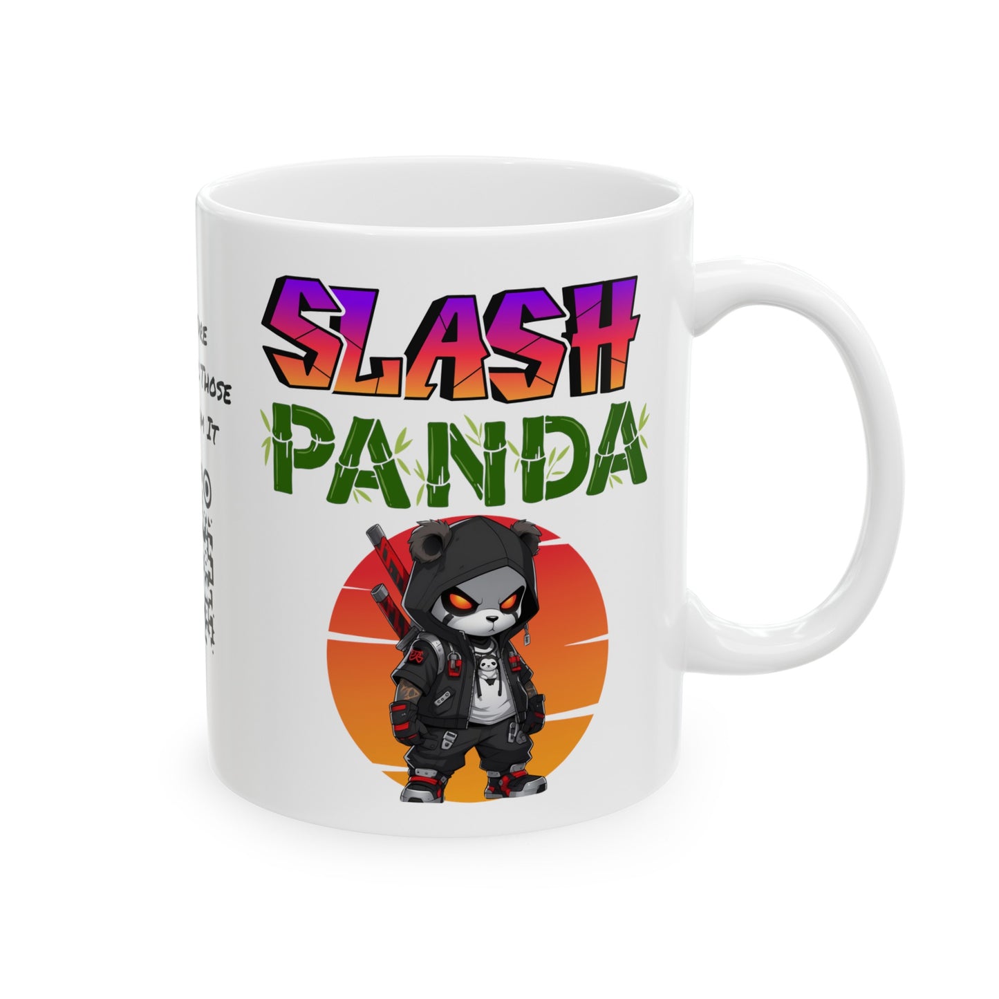 Slash Panda | Cute | Comic Book | Anime | Manga | Coffee | Tea | Hot Chocolate | 11oz | White Mug